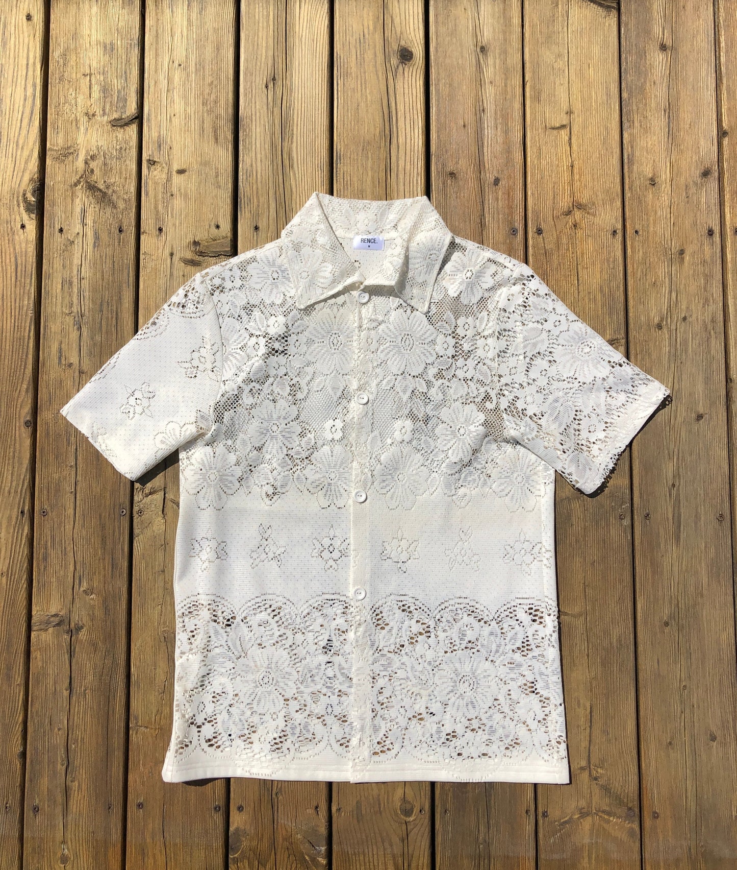 Flower Lace Button-Up