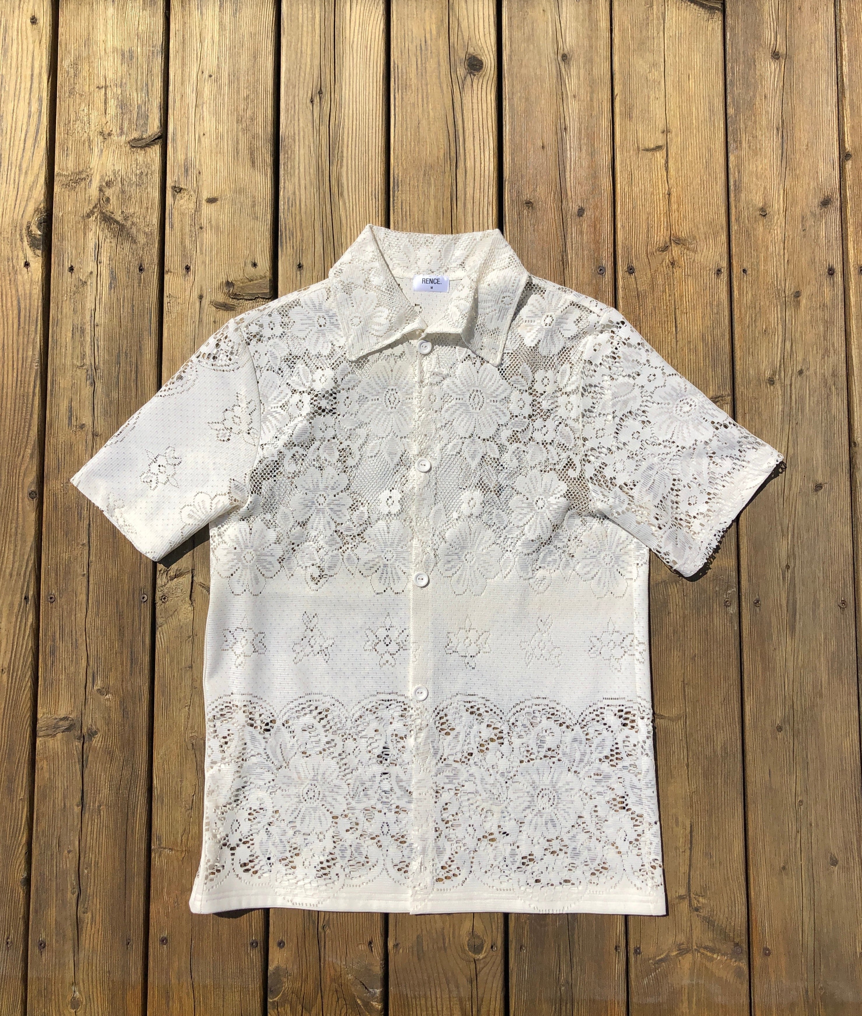 Flower Lace Button-Up