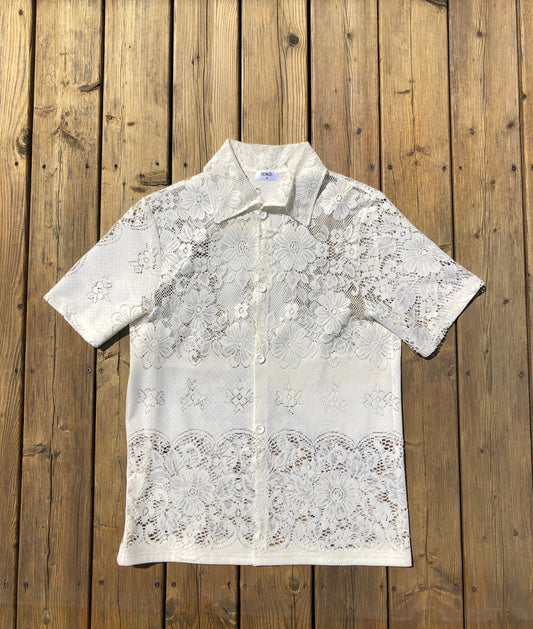 Flower Lace Button-Up