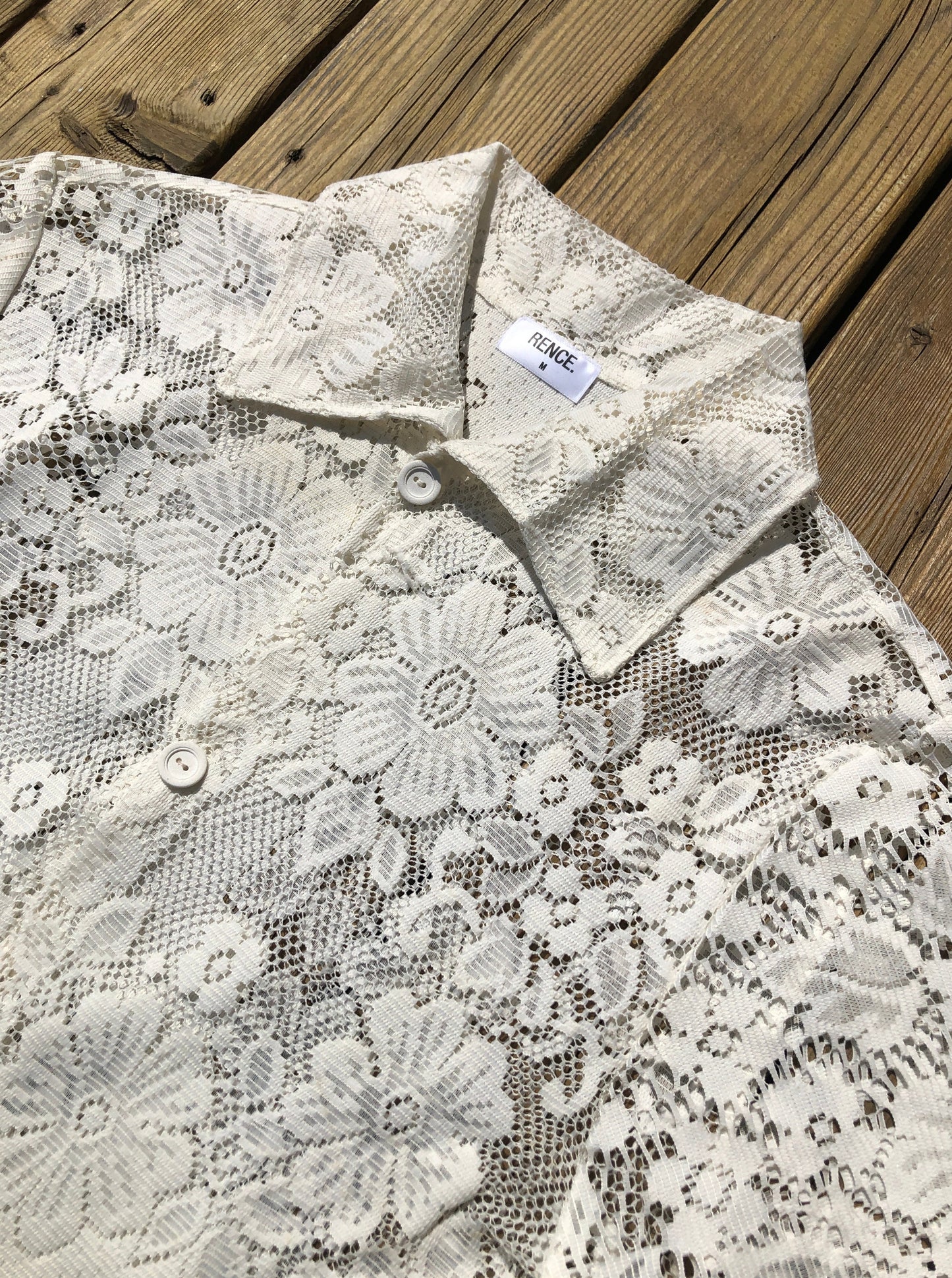 Flower Lace Button-Up