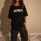 black Oversized Scrap tee. 