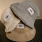 Beige Fur Bucket Hat