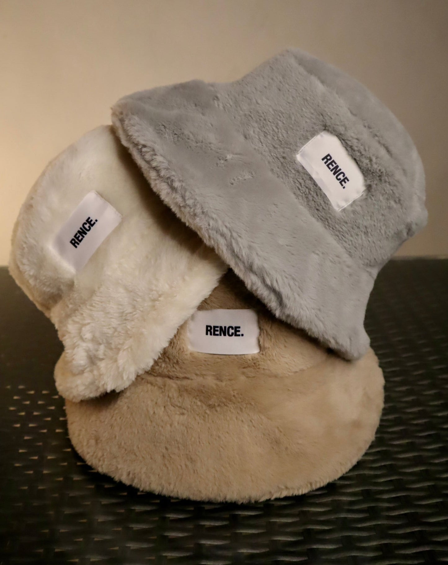 Grey Fur Bucket Hat