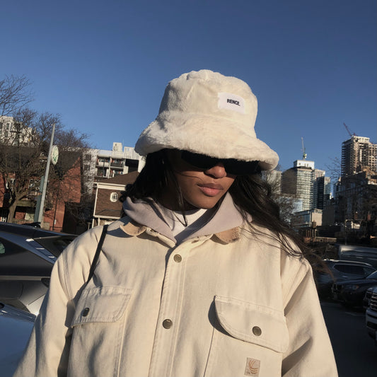 Ivory Fur Bucket Hat